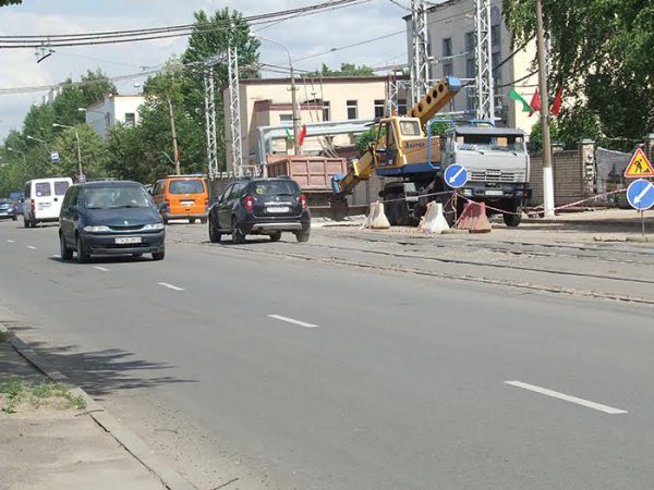 В Витебске водители жалуются на ремонтные работы на улице Горького. Фото Барбары Терешковой