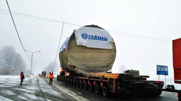 Через Витебскую область провезли крупногабаритное оборудование для атомной электростанции. Фото «Витебскэнерго»