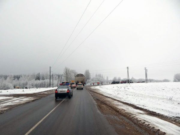 Через Витебскую область провезли крупногабаритное оборудование для атомной электростанции. Фото «Витебскэнерго»