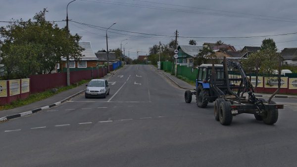 Вид на 2-ю Заслонова улицу в Витебске ос стороны Ленинградской улицы. Яндекс.Панорамы