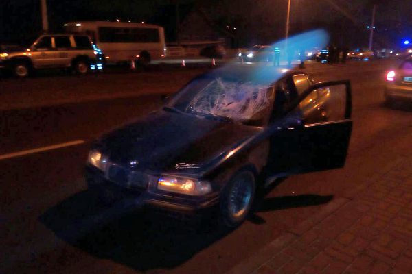 На Зеленогурской улице в Витебске «BMW» насмерть сбил пешехода. Фото ГАИ