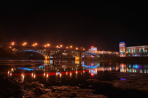 Аномальный январский паводок на Двине в Витебске. Фото Сергея Серебро