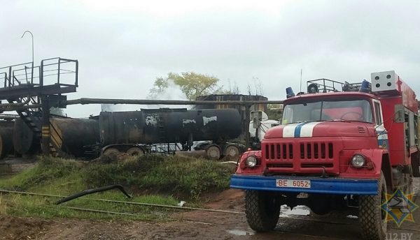 Врыв газовоздушной смеси на территории Обольского керамического завода, рабочий «Белрегионгаз» получил ожоги на 35% площади тела. Фото МЧС