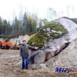 Гигантский валун откопали в Миорском районе, потеснит ли он белорусские камни-рекордсмены?