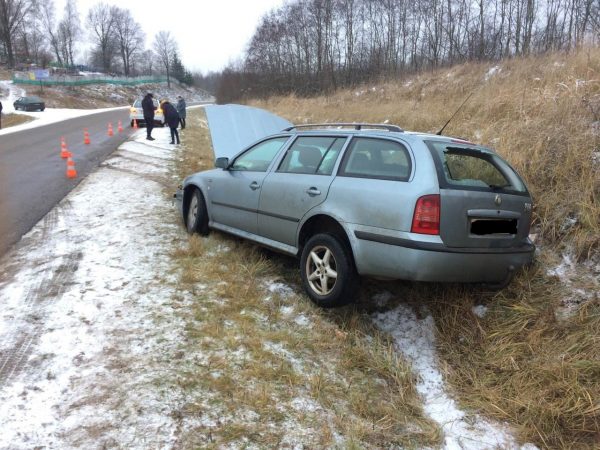 Под Витебском легковушка сбила пешехода и улетела в кювет. Фото ГАИ