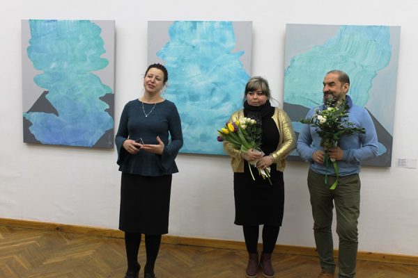 В Витебске  выставку-размышление представили Виктория Крупская и Виктор Николаев. Фото Юрия Шепелева