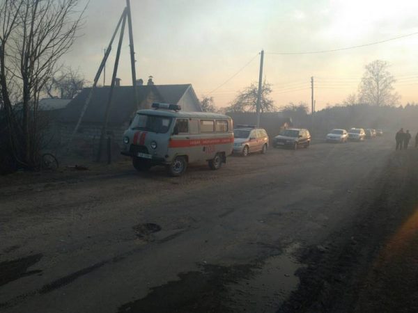 Пожар в деревне Ског Сенненского района. Фото МЧС