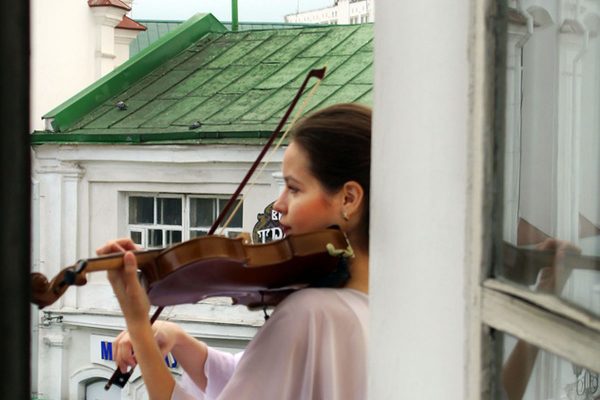 Ангел со скрипкой возвращается на витебскую ратушу