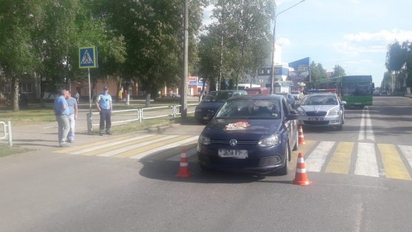 В Полоцке на переходе сбили женщину. Фото ГАИ