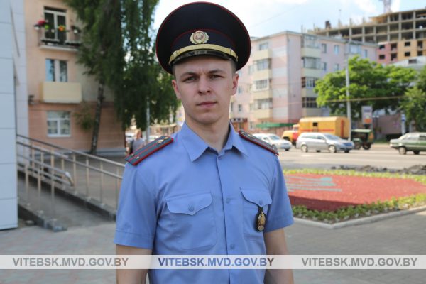 Лейтенант милиции Дениса Лабейко. Фото УВД Витебского облисполкома