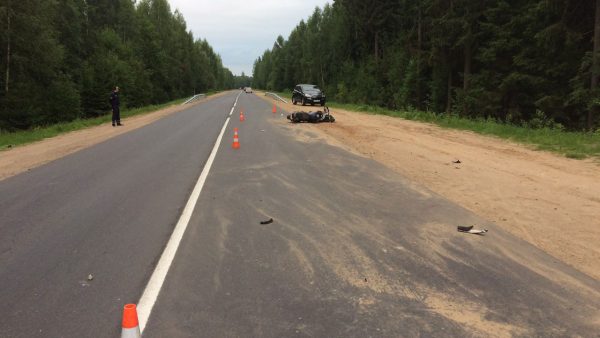 Байкер сбил двух женщин в Полоцком районе, все трое в больнице. Фото ГАИ