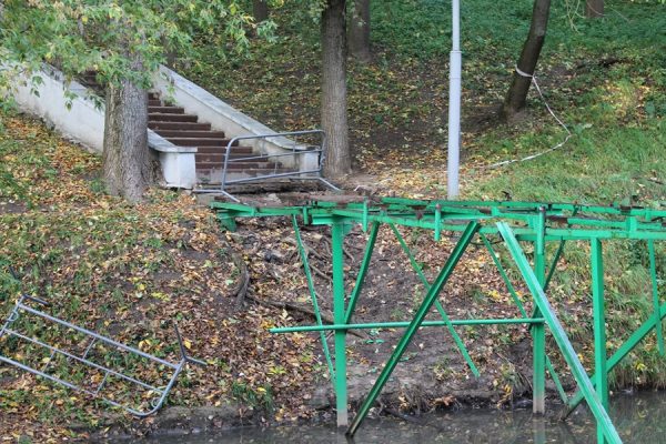 Ремонт моста через Дунай в Витебске. Фото Юрия Шепелева