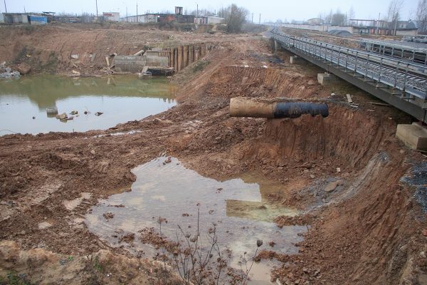 Строительство продолжения проспекта Строителей до Билево. Фото Игоря Матвеева