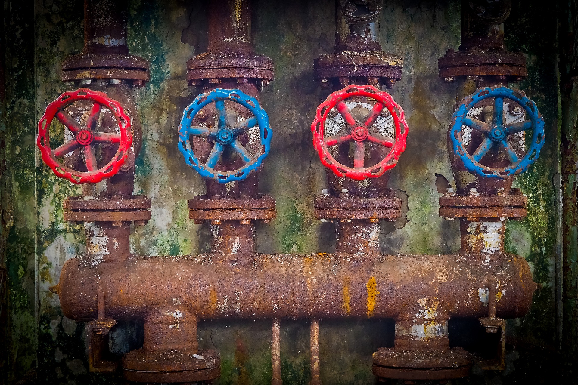 Ржавые турбы, трубопровод, водопровод, краны, вентили. Иллюстративное фото pixabay.com