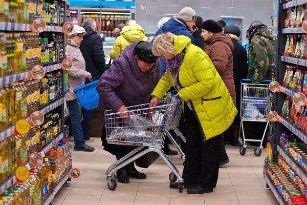открытия супермаркета «Санта» в Витебске на Московском проспекте. Фото Сергея Серебро
