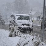 В Дубровно вернулась зима — райцентр засыпало снегом. Фотофакт