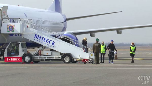 Самолет с туристами из Египта приземлился в Витебске в пятницу. Фото СТВ