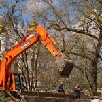 На месте древнего собора в Витебске снова работают экскаваторы. Фотофакт