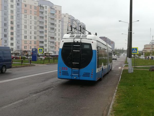 Еще один троллейбус с «гармошкой» появился в Витебске. Фото  Артёма Кравцова / t.me/Vitebsk4People