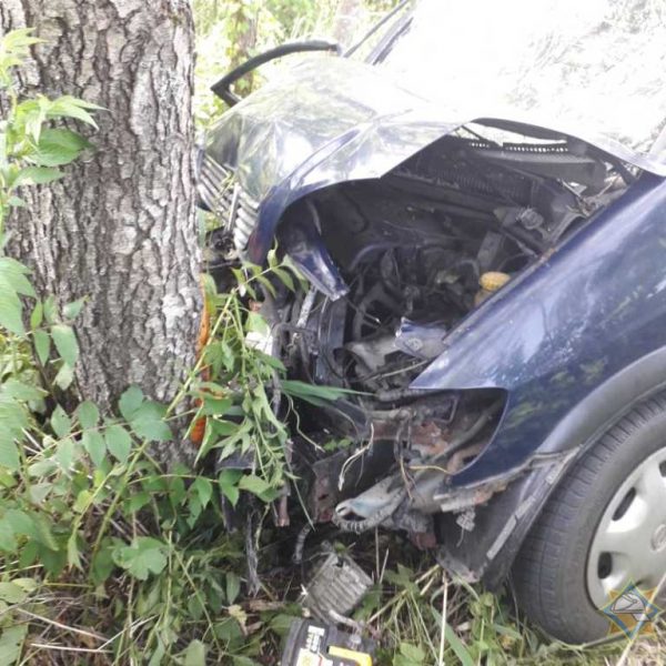 Компания из четырех человек разбилась на авто в Чашникском районе,  погибла 70-летняя женщина. Фото МЧС