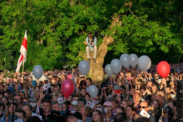 Предвыборный митинг кандидатки в президенты Светланы Тихановской в Витебске. Фото Сергея Серебро