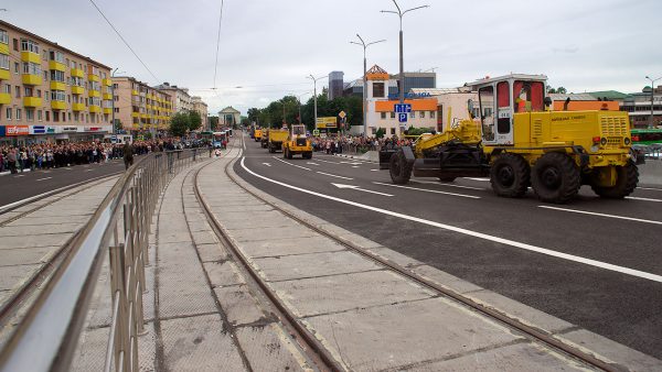 Открытие полоцкого путепровода в Витебске после реконструкции. Фото Сергея Серебро