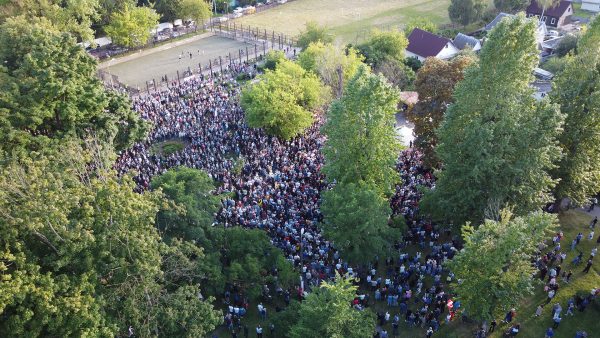 Выступление Светланы Тихановской на митинге в Витебске. Courtesy Photo