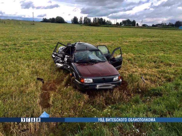 Два человека погибли в ДТП под Оршей — легковушка врезалась в автобусную остановку. Фото ГАИ