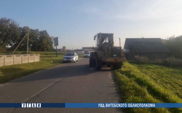 Девушка выпала из кабины погрузчика и погибла в Толочинском районе. Фото ГАИ