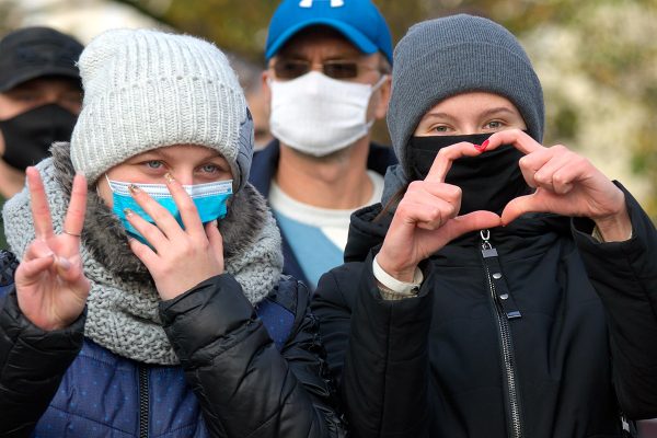 Участники Марша ультиматума в Витебске. Фото Сергея Серебро