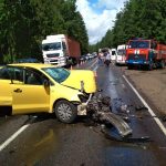 Пять человек пострадали в результате столкновения трех автомобилей под Полоцком