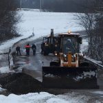 Из-за прорыва водовода «Полоцк-Стекловолокно» размыло дорогу в Полоцке