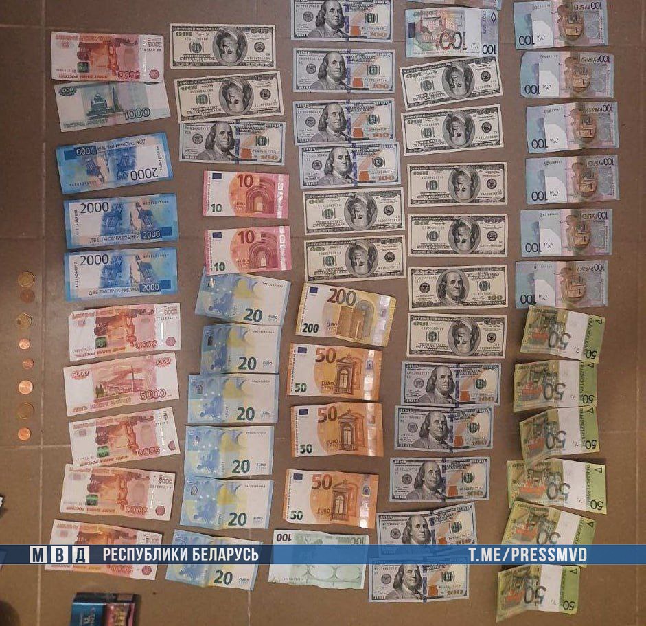 Житель Глубокого распилил сейф «болгаркой» и утащил из него валюты на 13 000 рублей в эквиваленте. Фото УВД Витебского облисполкома