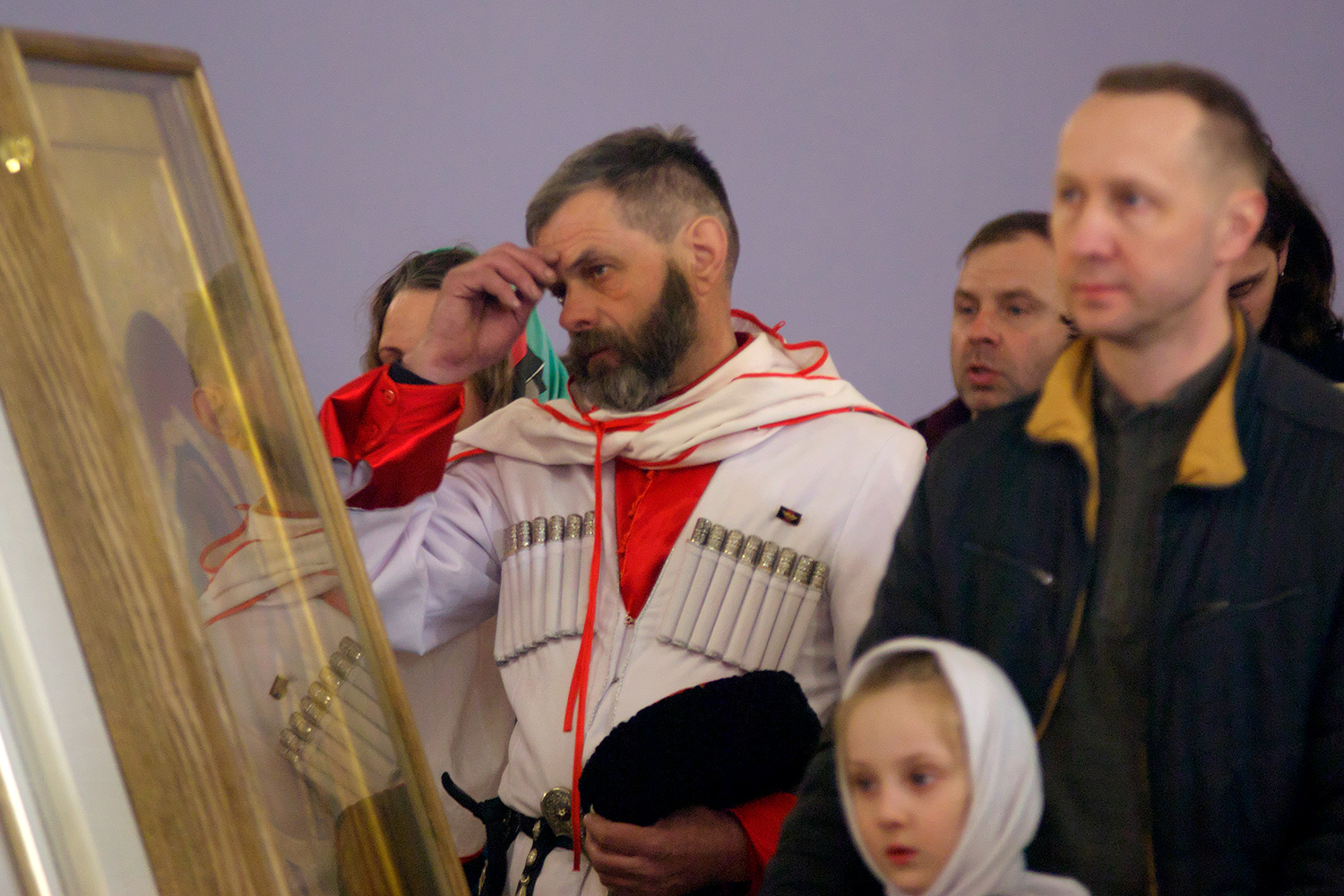 Праздничного Пасхального богослужения в Свято-Успенском кафедральном соборе Витебска. Фото Сергея Серебро