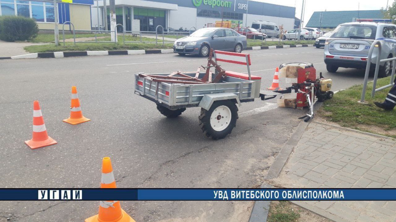 В Лепеле пьяный мужчина на мотоблоке наехал на бордюр и перевернулся |  Народные новости Витебска