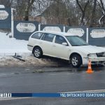 В Витебске легковушка врезалась в микроавтобус, пострадала пенсионерка