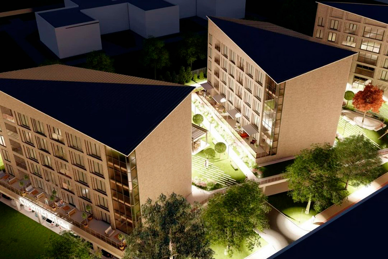 Сразу три пятиэтажки хотят вместить во двор двух домов на проспекте Строителей в Витебске