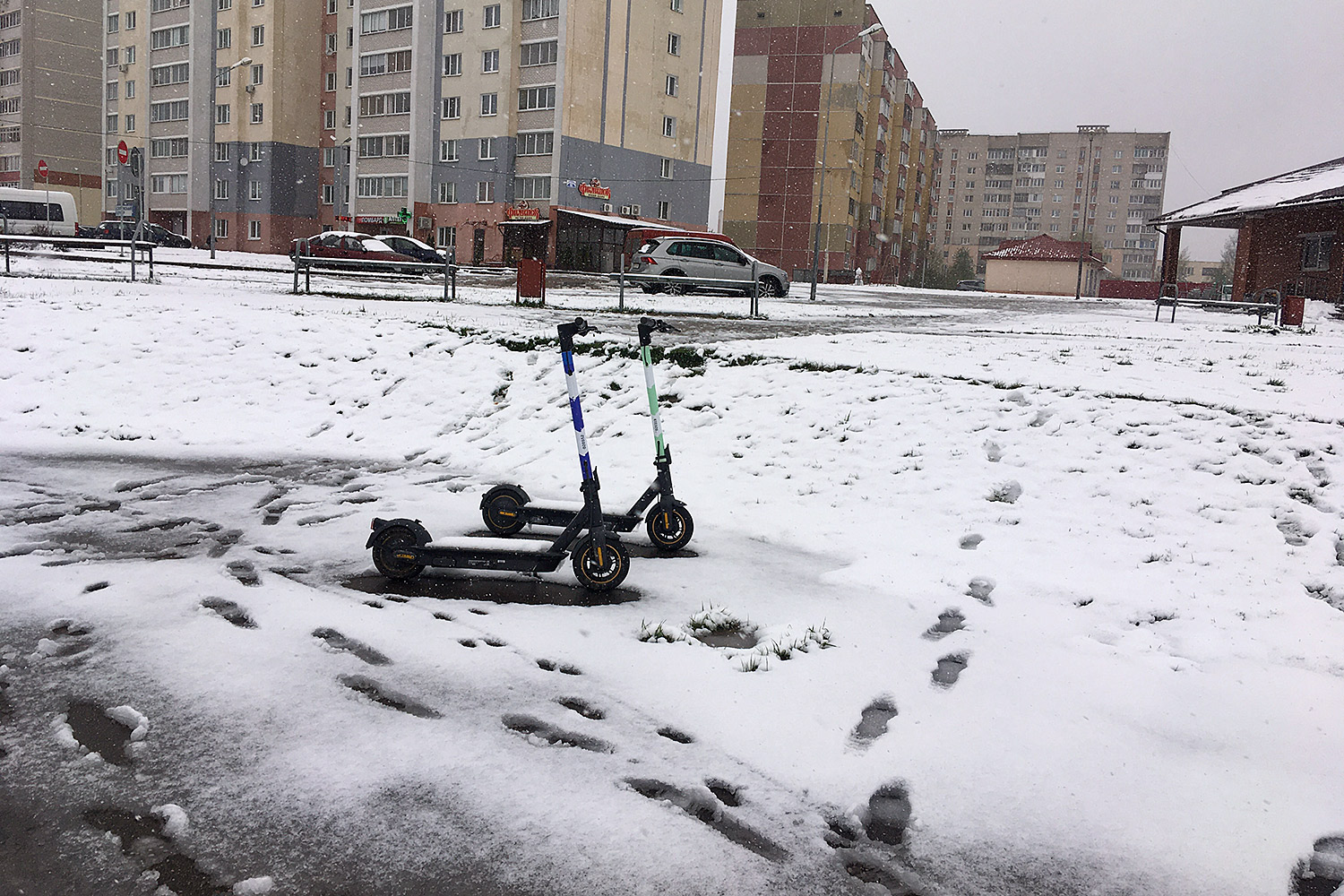Снегопад в Витебске. Фото ННВ